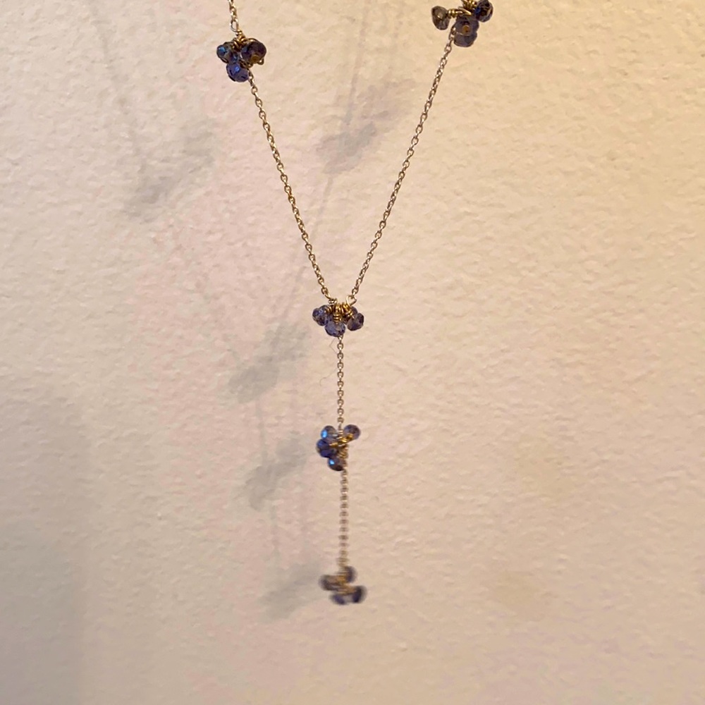 Alesia amethyst cluster necklace